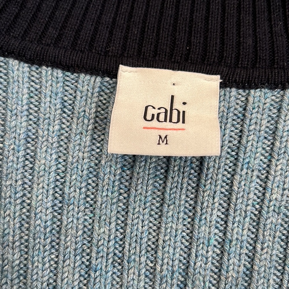 Cabi Turn Back Collared Color Block Cardigan | M - image 4
